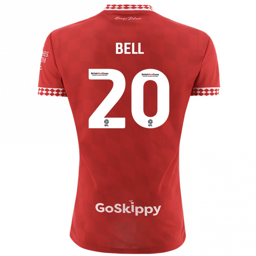 Enfant Football Maillot Sam Bell #20 Rouge Tenues Domicile 2024/25