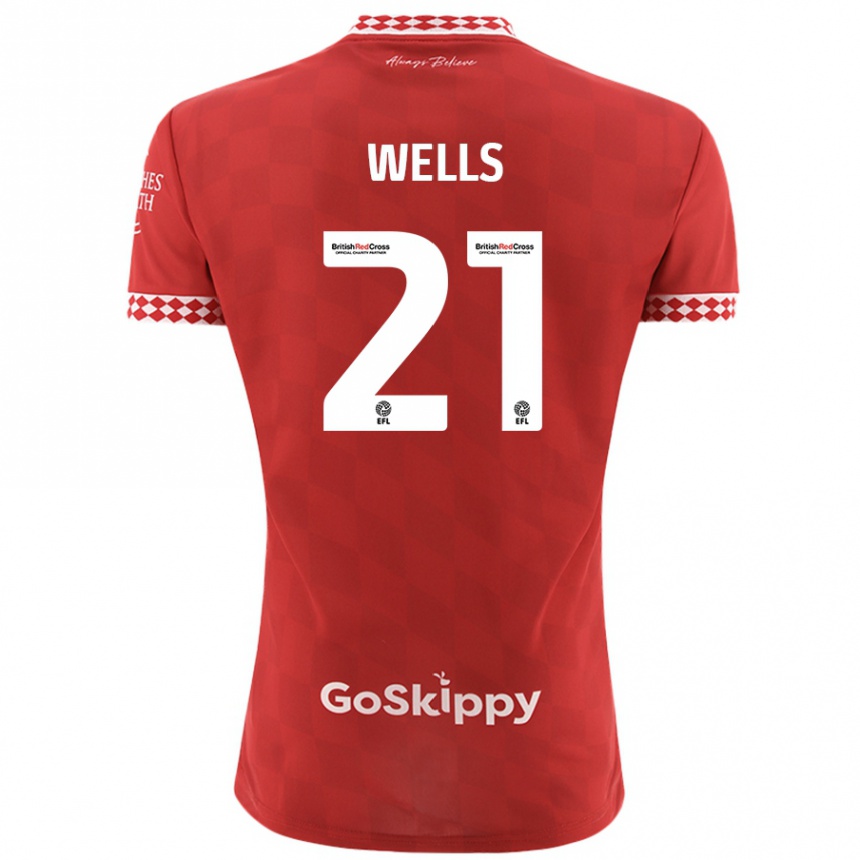 Enfant Football Maillot Nahki Wells #21 Rouge Tenues Domicile 2024/25