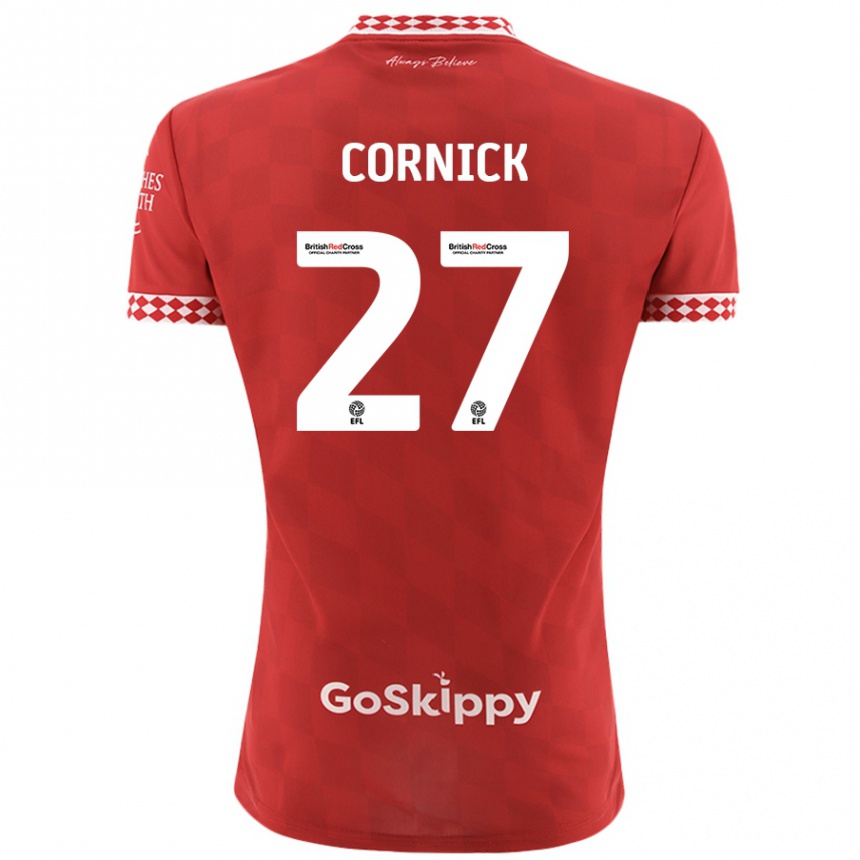 Enfant Football Maillot Harry Cornick #27 Rouge Tenues Domicile 2024/25