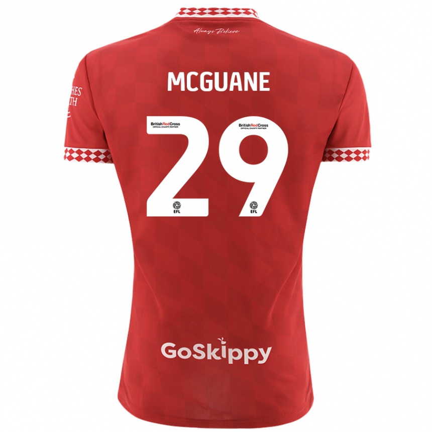 Enfant Football Maillot Marcus Mcguane #29 Rouge Tenues Domicile 2024/25