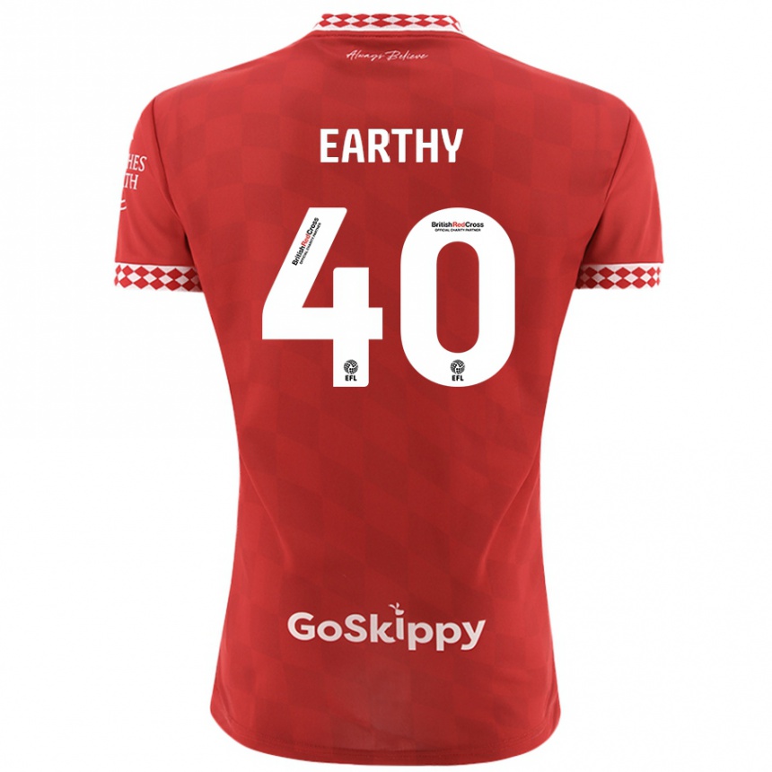 Enfant Football Maillot George Earthy #40 Rouge Tenues Domicile 2024/25