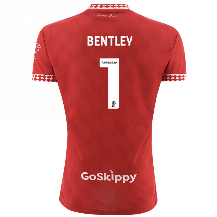 Enfant Football Maillot Fran Bentley #1 Rouge Tenues Domicile 2024/25