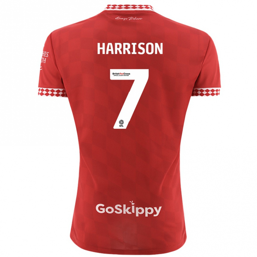 Enfant Football Maillot Abi Harrison #7 Rouge Tenues Domicile 2024/25