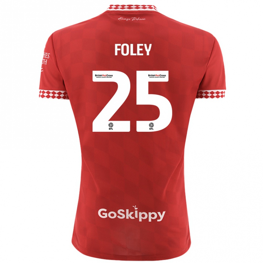 Enfant Football Maillot Erin Foley #25 Rouge Tenues Domicile 2024/25