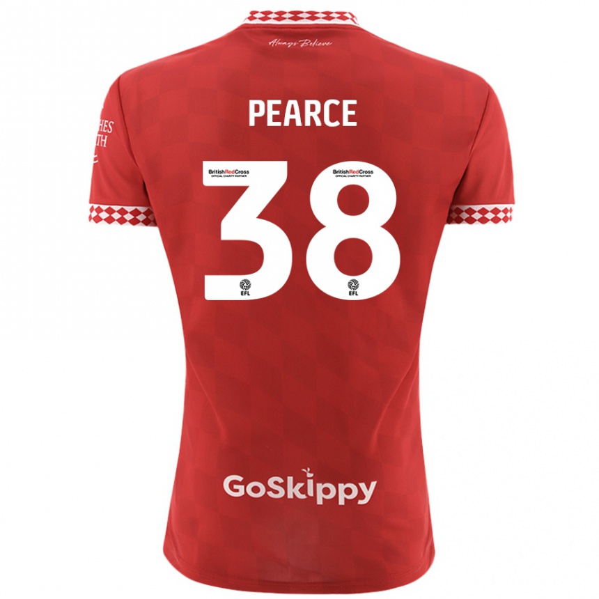 Enfant Football Maillot Manon Pearce #38 Rouge Tenues Domicile 2024/25