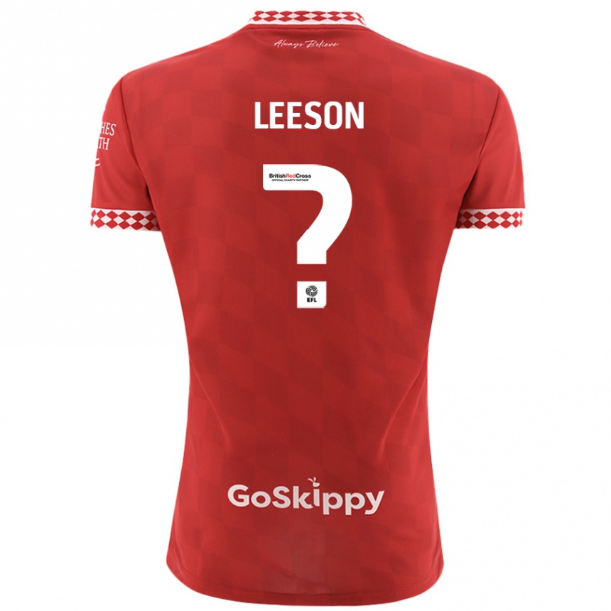 Enfant Football Maillot Harry Leeson #0 Rouge Tenues Domicile 2024/25