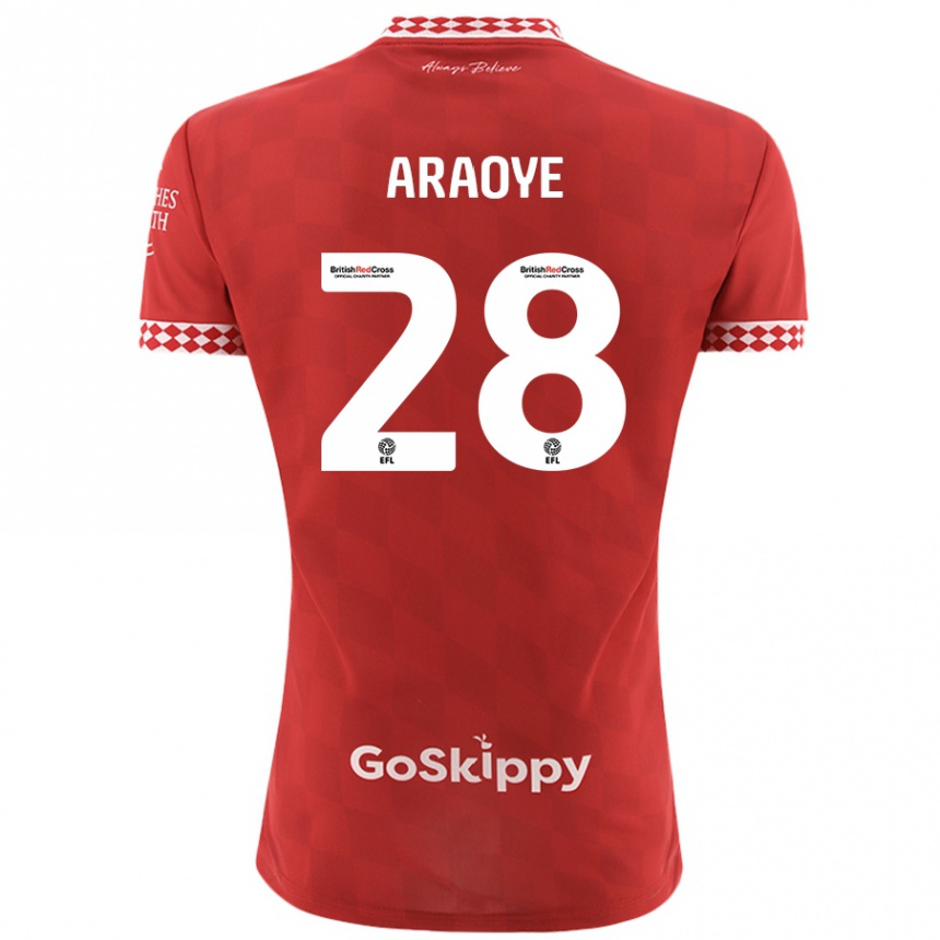 Enfant Football Maillot Raphael Araoye #28 Rouge Tenues Domicile 2024/25