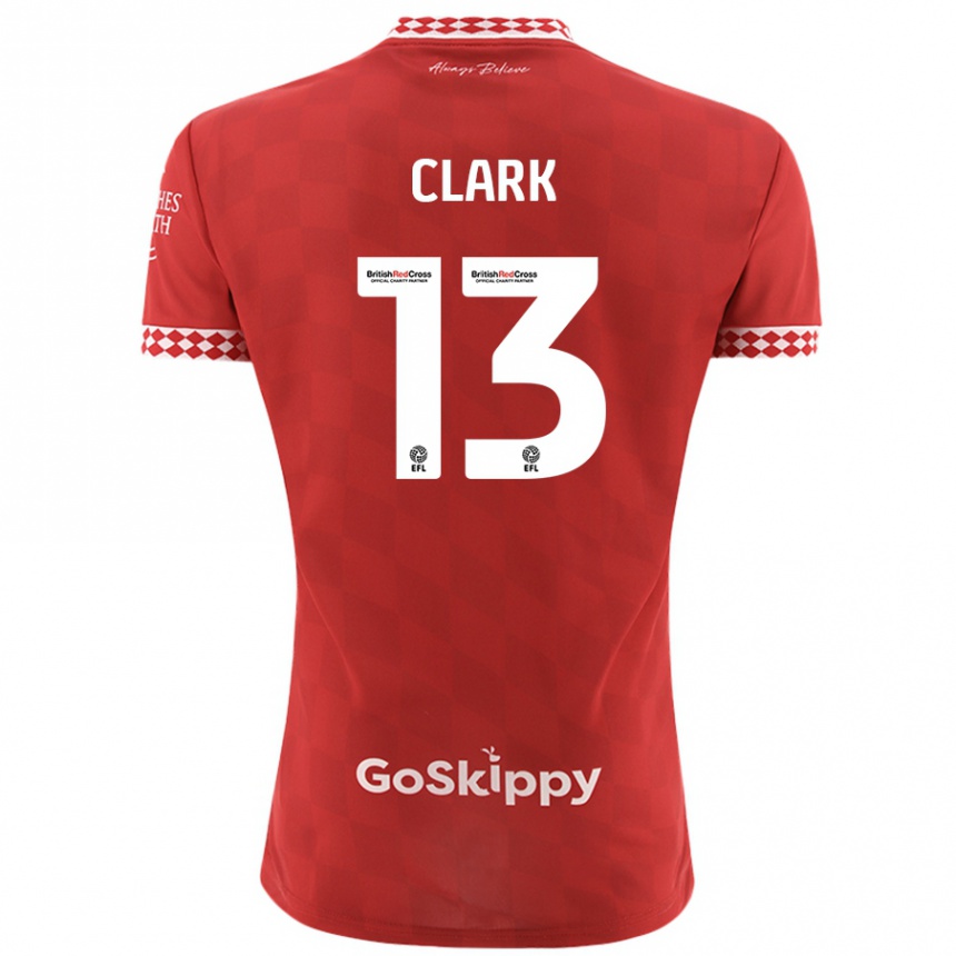 Enfant Football Maillot Olivia Clark #13 Rouge Tenues Domicile 2024/25