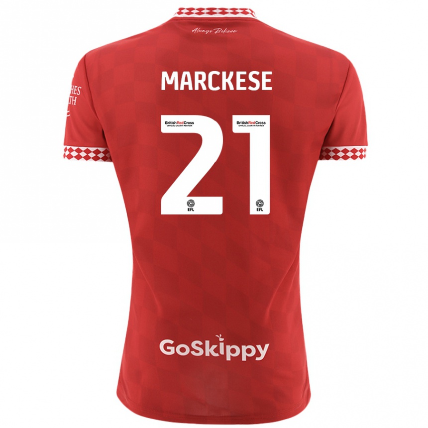 Enfant Football Maillot Kaylan Marckese #21 Rouge Tenues Domicile 2024/25