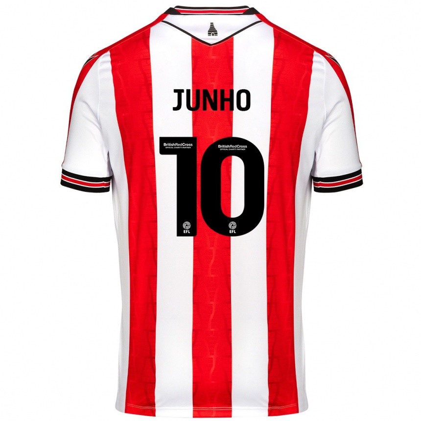 Enfant Football Maillot Joon-Ho Bae #10 Rouge Blanc Tenues Domicile 2024/25