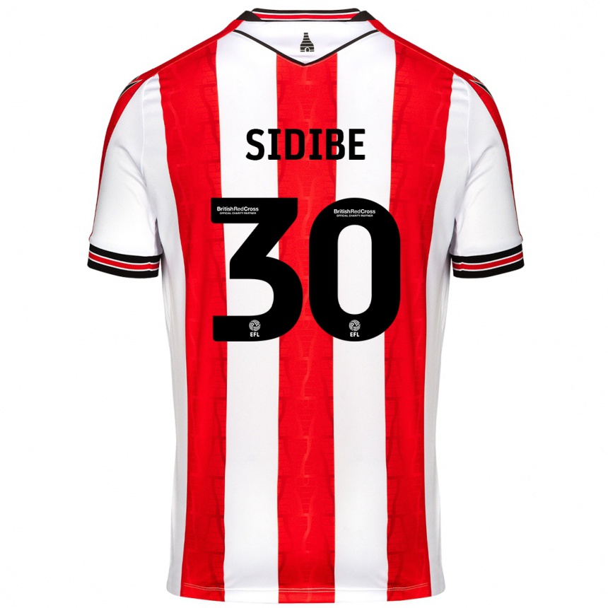 Enfant Football Maillot Souleymane Sidibe #30 Rouge Blanc Tenues Domicile 2024/25