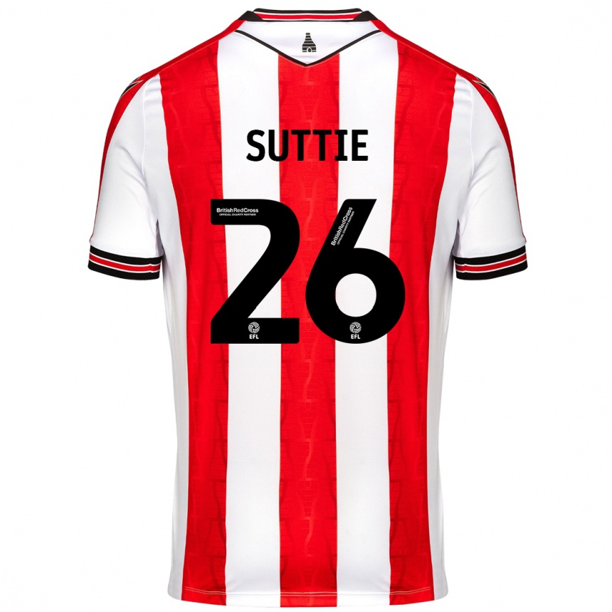 Enfant Football Maillot Arabella Suttie #26 Rouge Blanc Tenues Domicile 2024/25