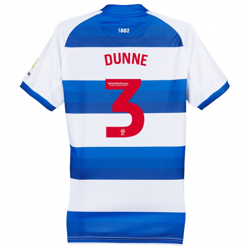 Enfant Football Maillot Jimmy Dunne #3 Blanc Bleu Tenues Domicile 2024/25