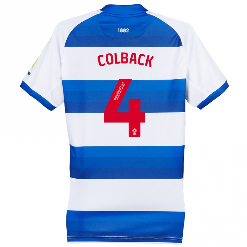 Enfant Football Maillot Jack Colback #4 Blanc Bleu Tenues Domicile 2024/25