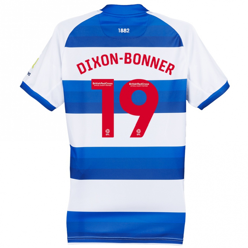 Enfant Football Maillot Elijah Dixon-Bonner #19 Blanc Bleu Tenues Domicile 2024/25