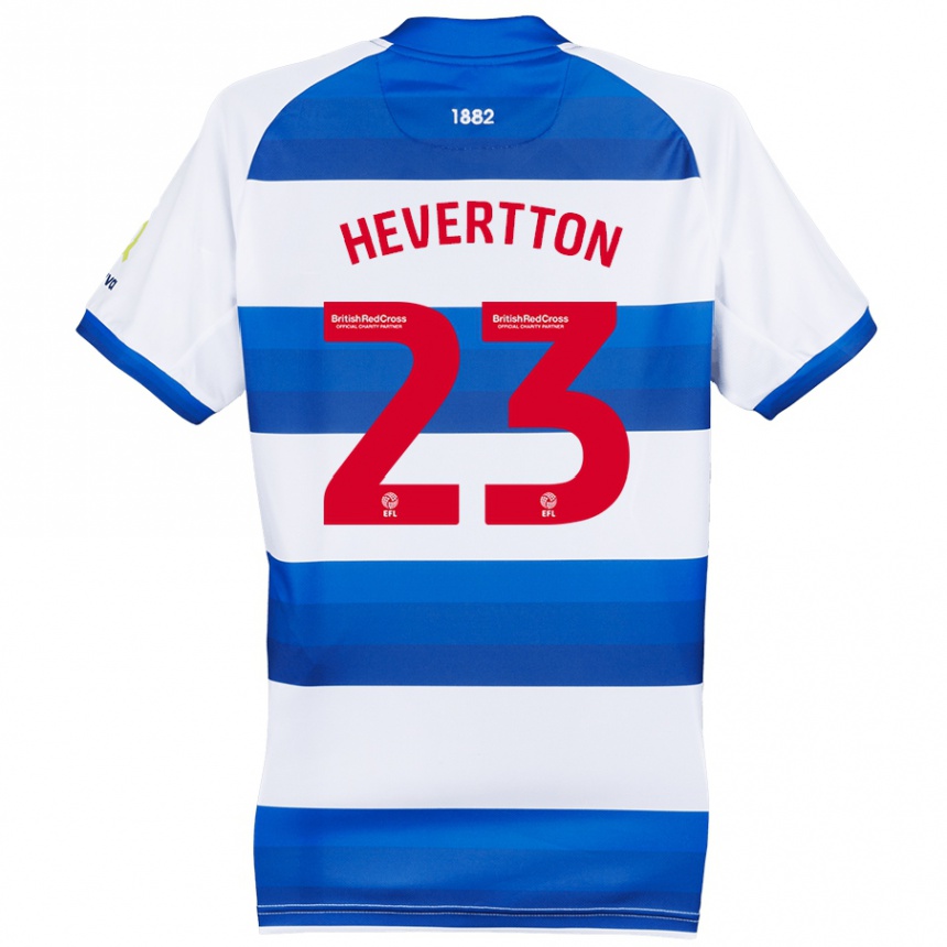 Enfant Football Maillot Hevertton #23 Blanc Bleu Tenues Domicile 2024/25