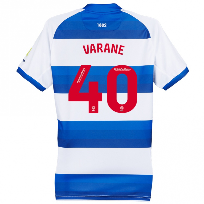 Enfant Football Maillot Jonathan Varane #40 Blanc Bleu Tenues Domicile 2024/25