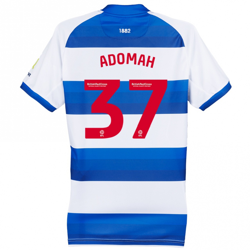 Enfant Football Maillot Albert Adomah #37 Blanc Bleu Tenues Domicile 2024/25