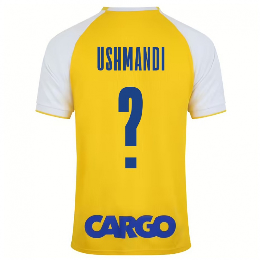 Enfant Football Maillot Anar Ushmandi #0 Jaune Blanc Tenues Domicile 2024/25