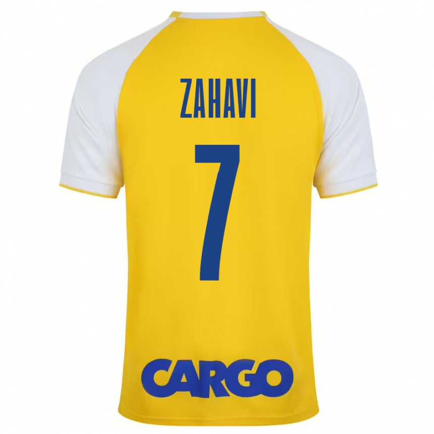 Enfant Football Maillot Eran Zahavi #7 Jaune Blanc Tenues Domicile 2024/25