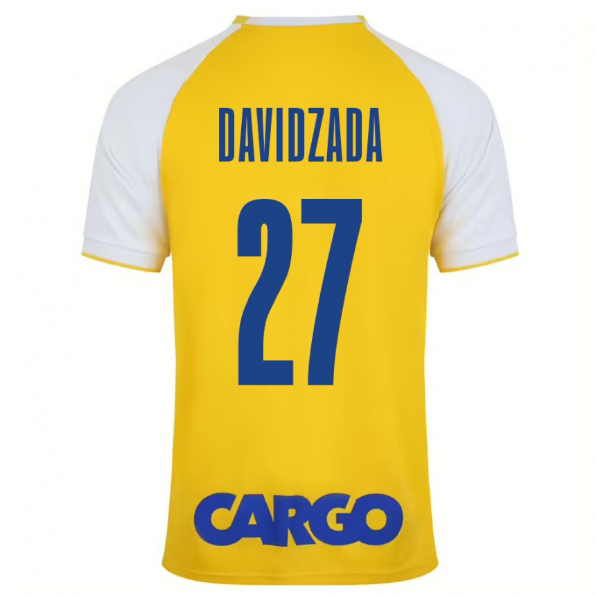 Enfant Football Maillot Ofir Davidzada #27 Jaune Blanc Tenues Domicile 2024/25