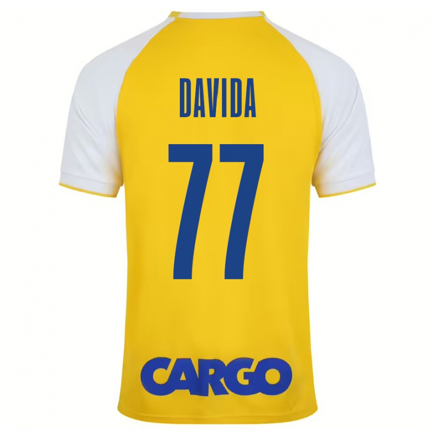 Enfant Football Maillot Osher Davida #77 Jaune Blanc Tenues Domicile 2024/25