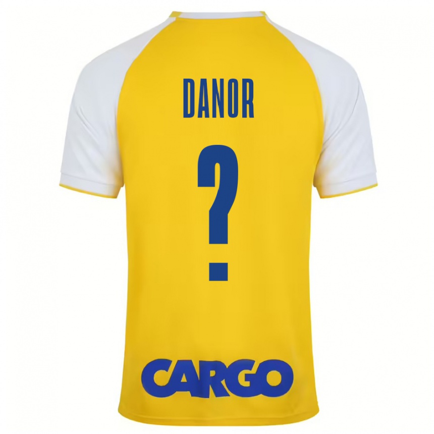 Enfant Football Maillot Yaheli Danor #0 Jaune Blanc Tenues Domicile 2024/25