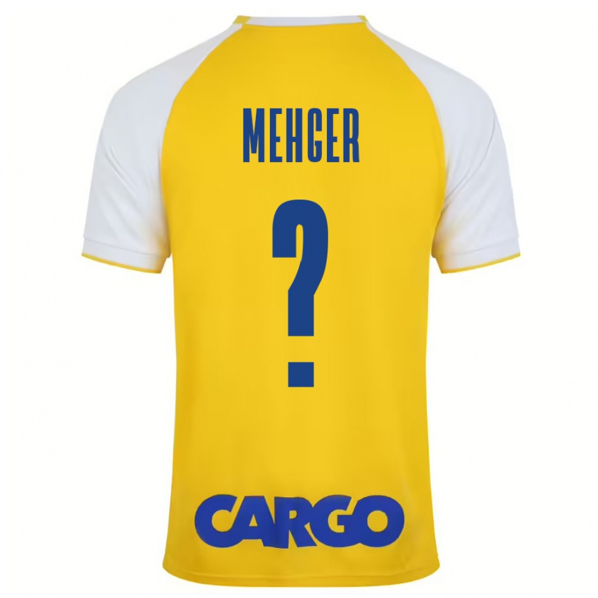 Enfant Football Maillot Itay Mehger #0 Jaune Blanc Tenues Domicile 2024/25