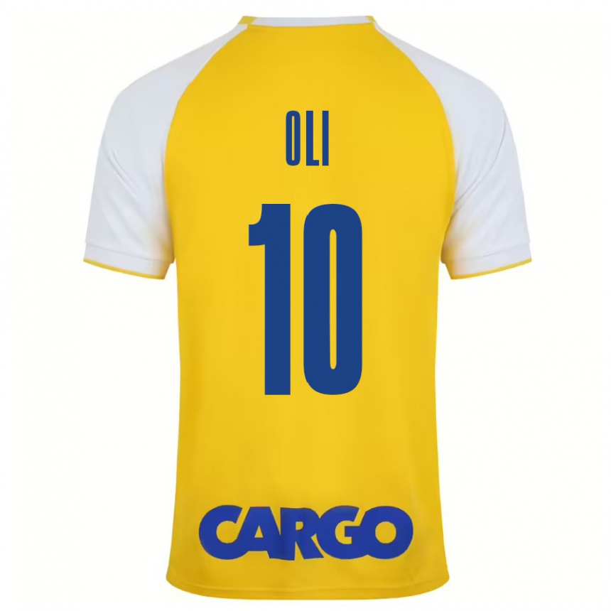 Enfant Football Maillot Ido Oli #10 Jaune Blanc Tenues Domicile 2024/25