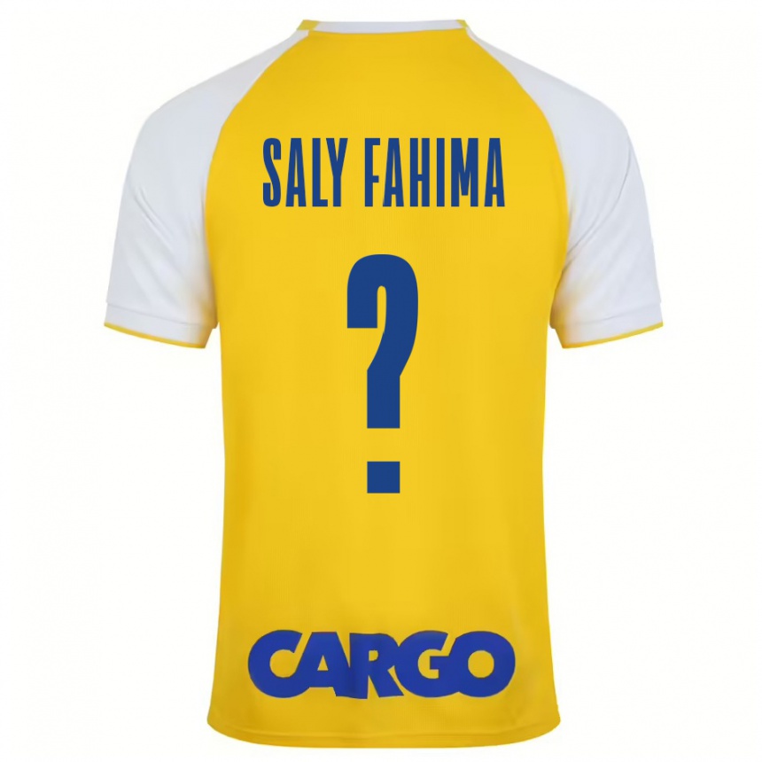 Enfant Football Maillot Israel Saly Fahima #0 Jaune Blanc Tenues Domicile 2024/25