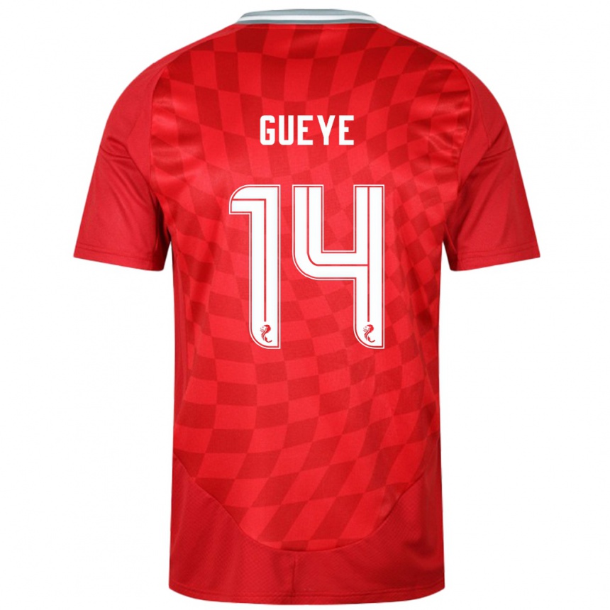 Enfant Football Maillot Pape Habib Gueye #14 Rouge Tenues Domicile 2024/25