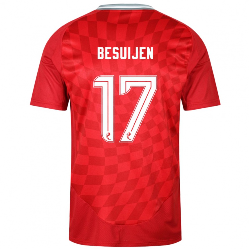 Enfant Football Maillot Vicente Besuijen #17 Rouge Tenues Domicile 2024/25