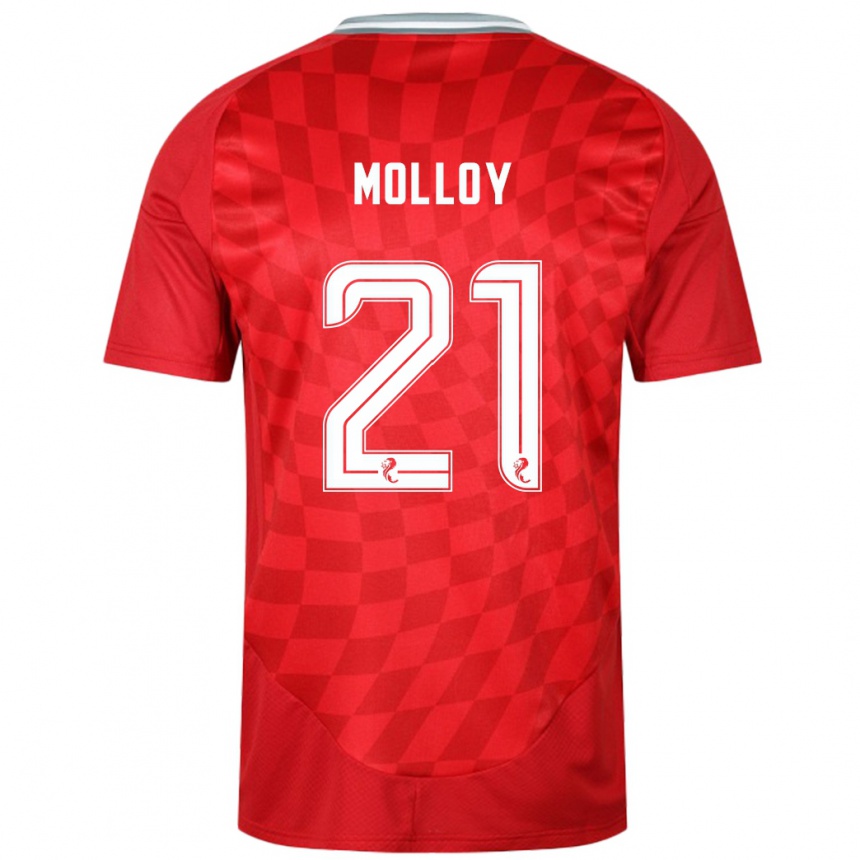 Enfant Football Maillot Gavin Molloy #21 Rouge Tenues Domicile 2024/25