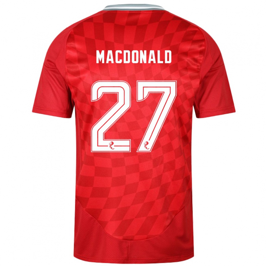 Enfant Football Maillot Angus Macdonald #27 Rouge Tenues Domicile 2024/25