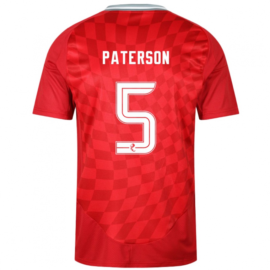 Enfant Football Maillot Donna Paterson #5 Rouge Tenues Domicile 2024/25