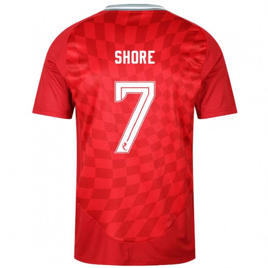 Enfant Football Maillot Eilidh Shore #7 Rouge Tenues Domicile 2024/25