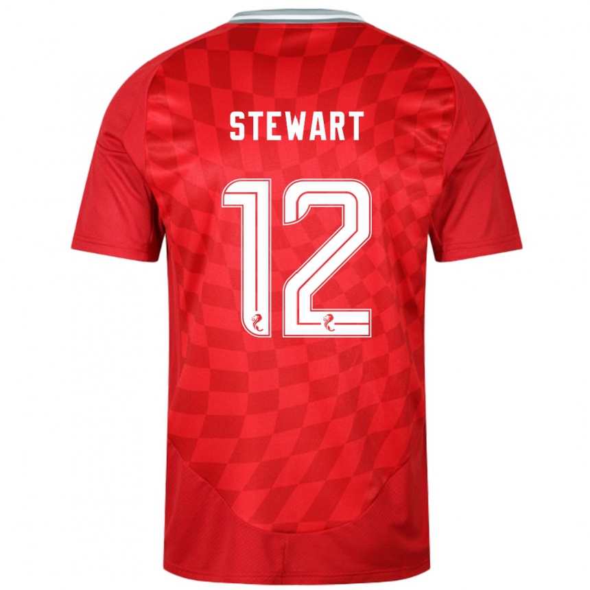 Enfant Football Maillot Hannah Stewart #12 Rouge Tenues Domicile 2024/25