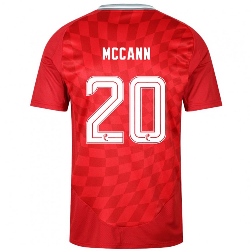 Enfant Football Maillot Annalisa Mccann #20 Rouge Tenues Domicile 2024/25