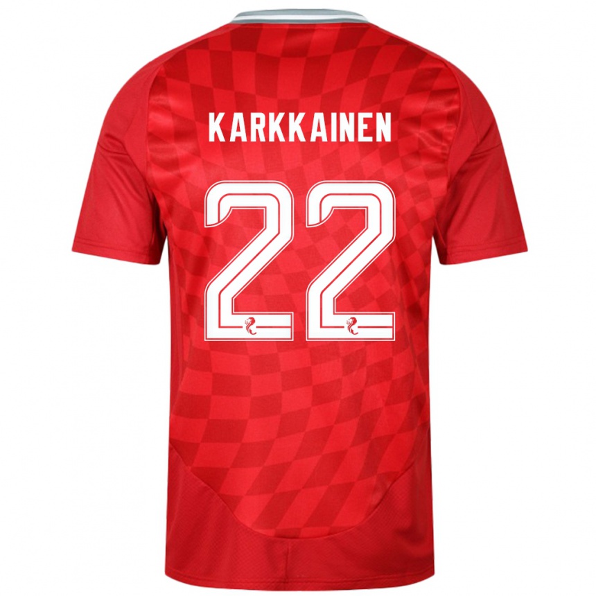 Enfant Football Maillot Elena Kärkkäinen #22 Rouge Tenues Domicile 2024/25