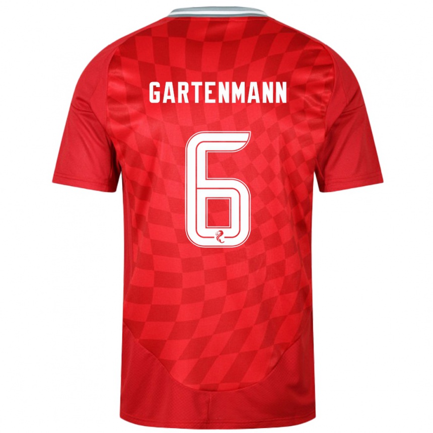 Enfant Football Maillot Stefan Gartenmann #6 Rouge Tenues Domicile 2024/25