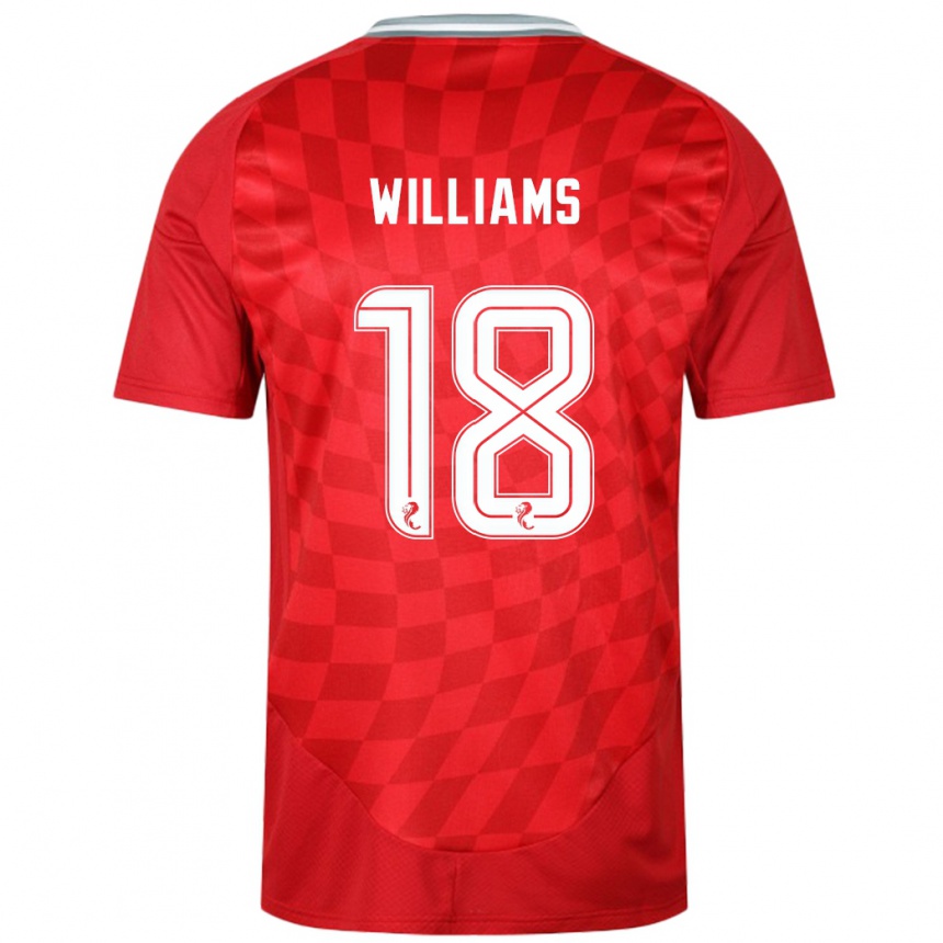 Enfant Football Maillot Rhys Williams #18 Rouge Tenues Domicile 2024/25