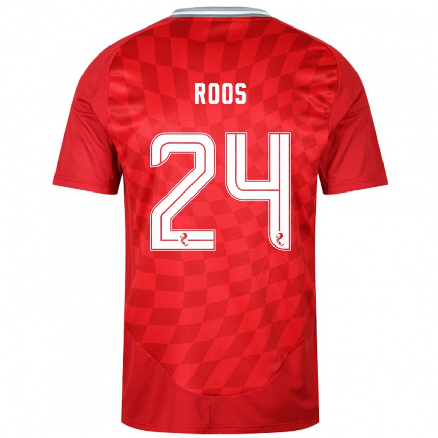 Enfant Football Maillot Kelle Roos #24 Rouge Tenues Domicile 2024/25