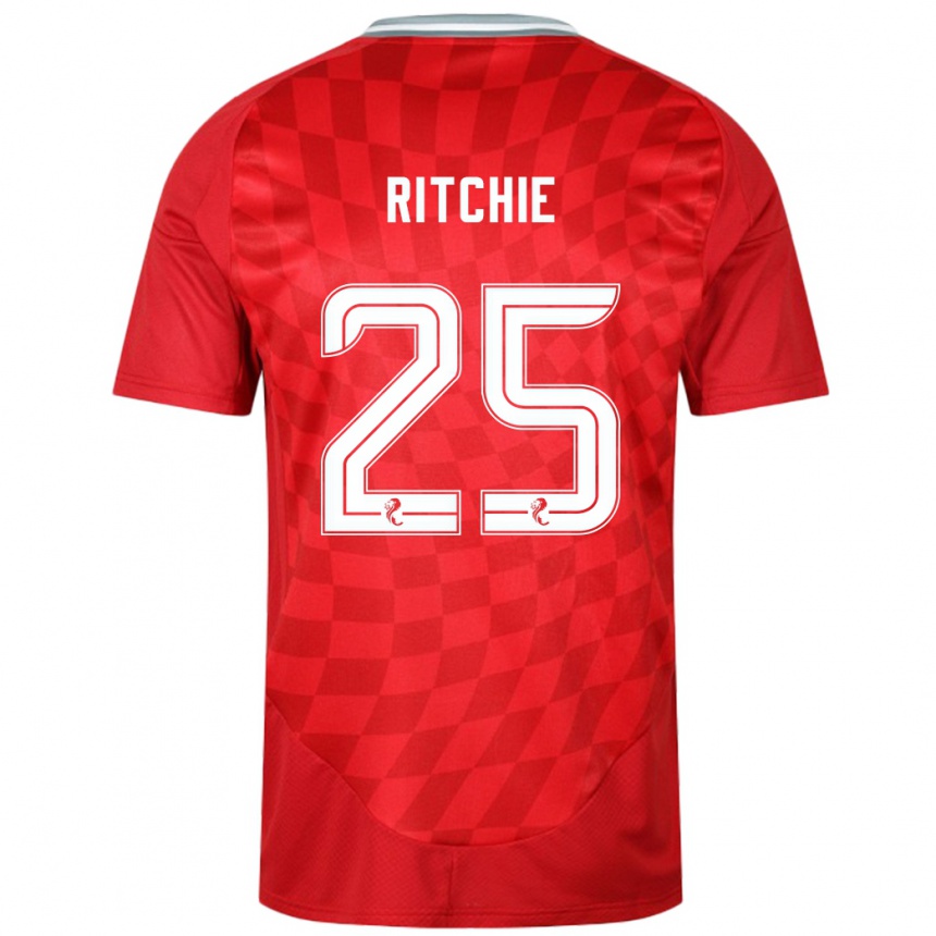 Enfant Football Maillot Tom Ritchie #25 Rouge Tenues Domicile 2024/25