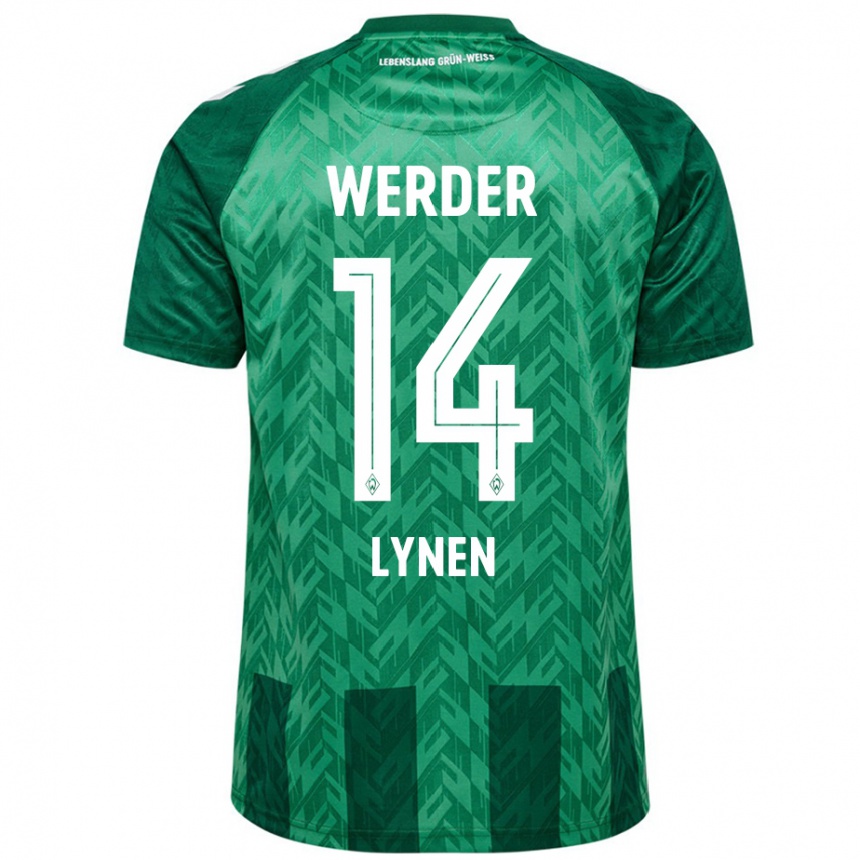 Enfant Football Maillot Senne Lynen #14 Vert Tenues Domicile 2024/25