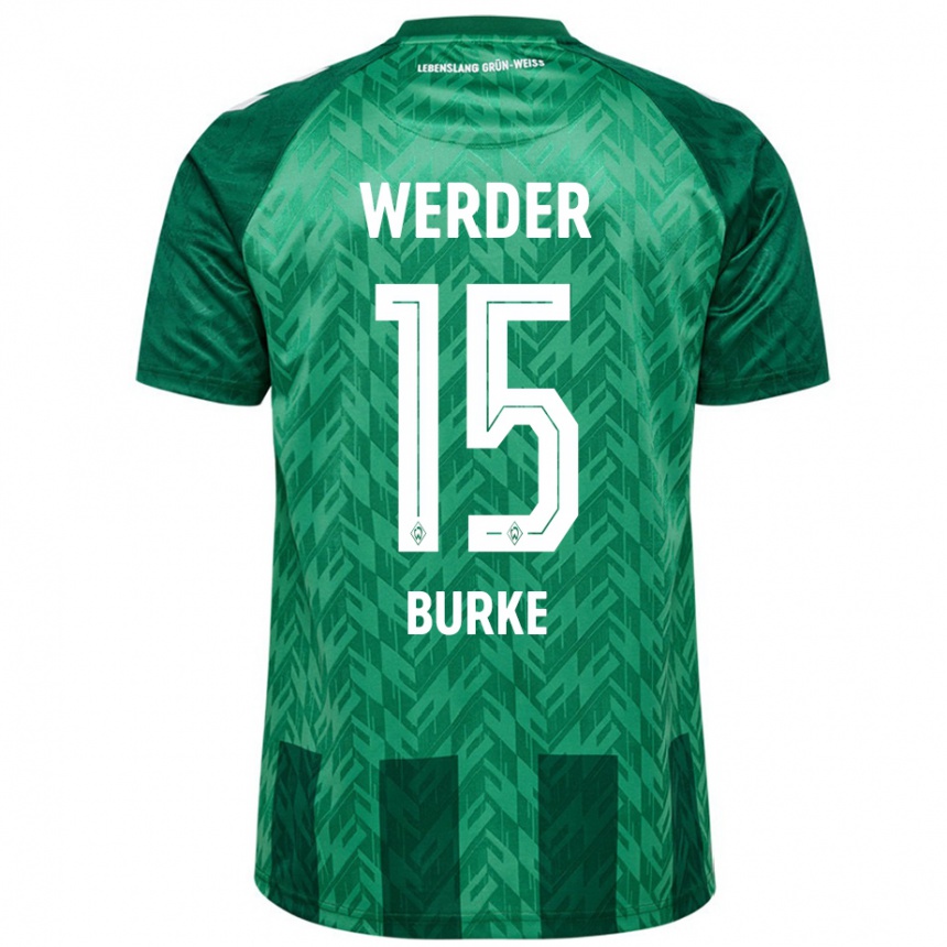 Enfant Football Maillot Oliver Burke #15 Vert Tenues Domicile 2024/25