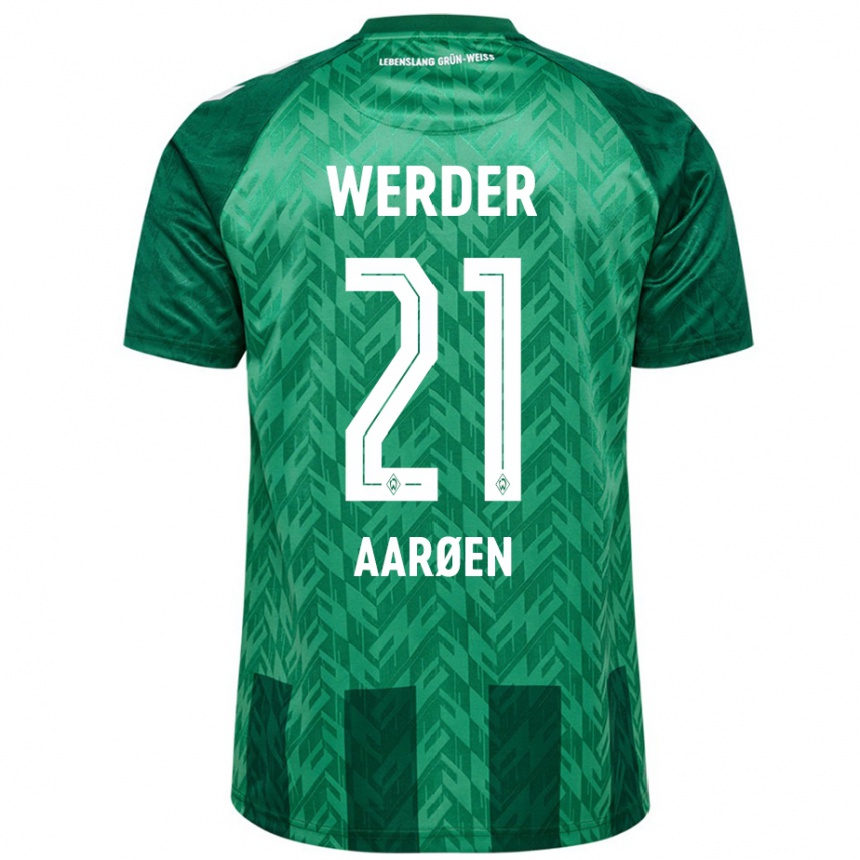 Enfant Football Maillot Isak Hansen-Aaröen #21 Vert Tenues Domicile 2024/25