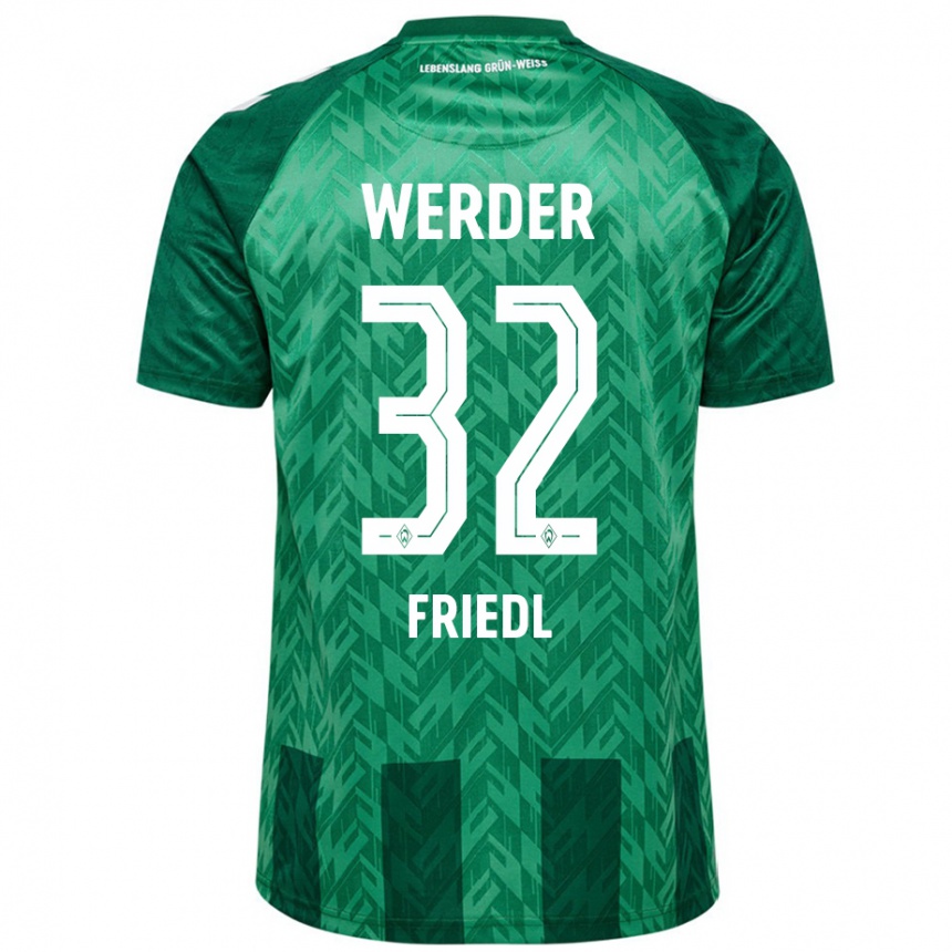 Enfant Football Maillot Marco Friedl #32 Vert Tenues Domicile 2024/25