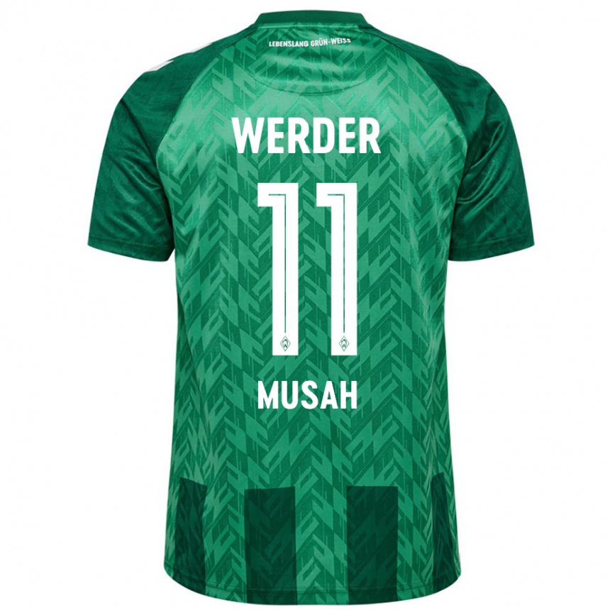 Enfant Football Maillot Salim Musah #11 Vert Tenues Domicile 2024/25