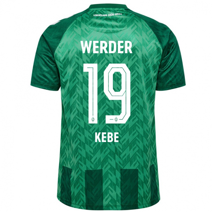 Enfant Football Maillot David Kébé #19 Vert Tenues Domicile 2024/25