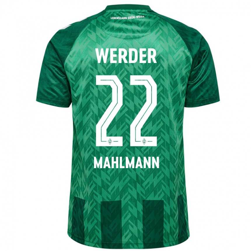 Enfant Football Maillot Justus Mahlmann #22 Vert Tenues Domicile 2024/25